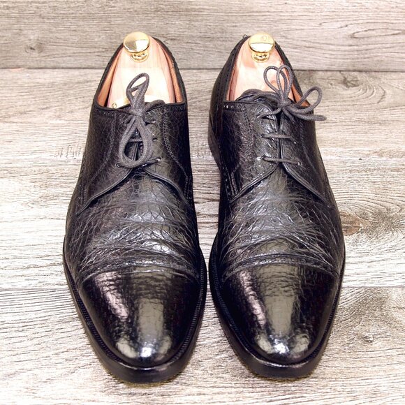 $895 GRAVATI Neiman Marcus 10 M Genuine PECCARY Black 17013 * add $15 new Trees - Picture 2 of 16